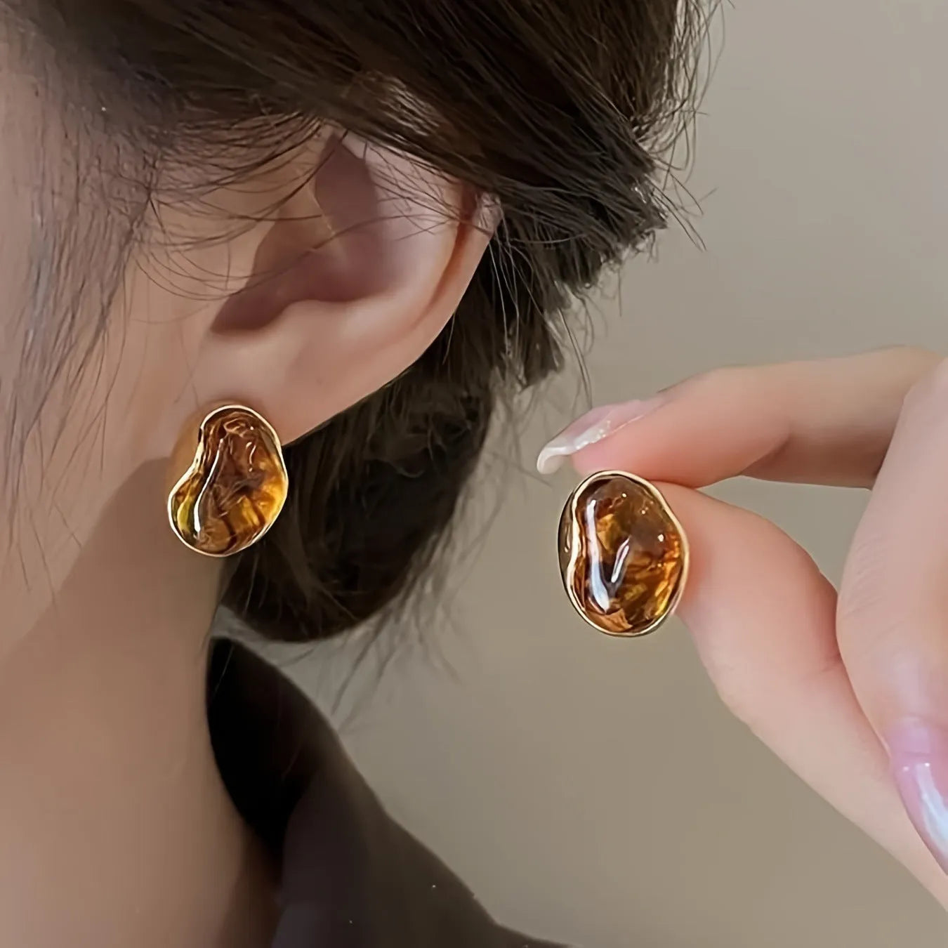 Handmade alloy holiday earrings set showing three geometric styles with tassel elements