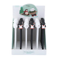 Korean cartoon penguin design silicone gel pen with 0.5mm black ink refill