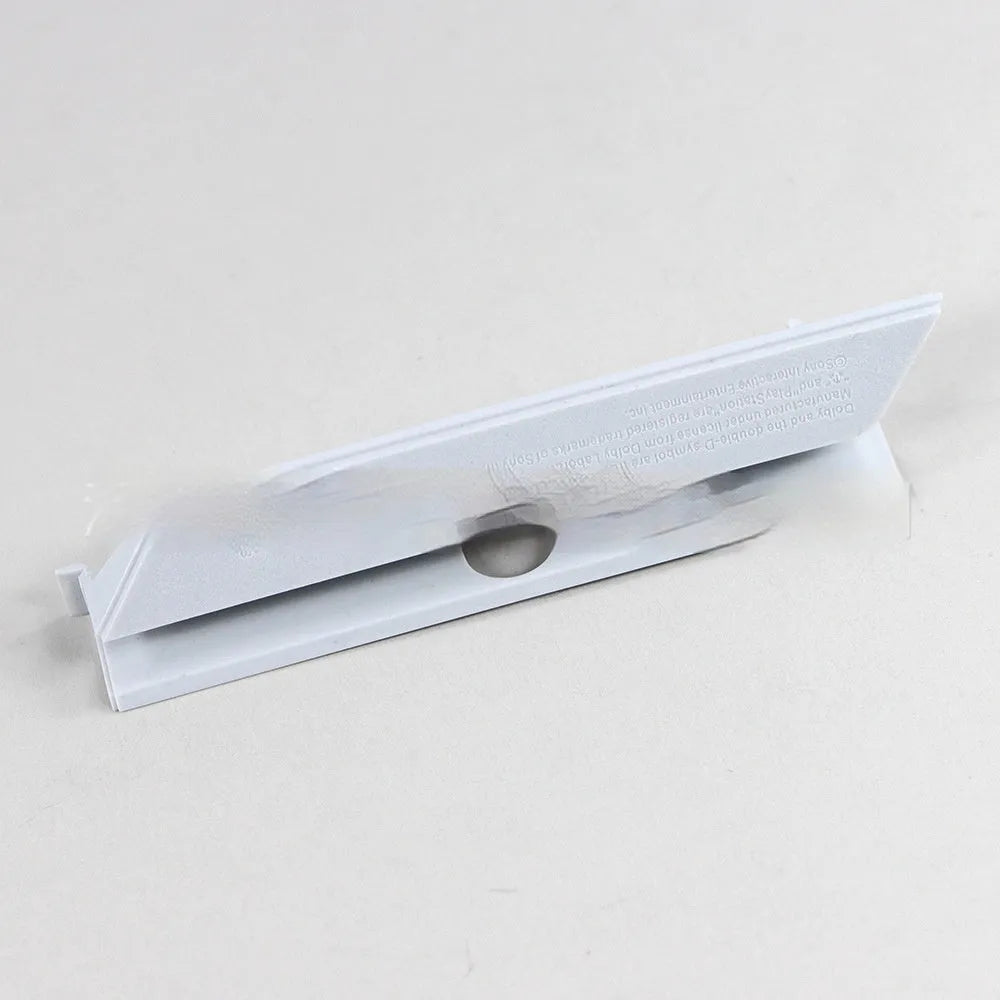 Black and white plastic hard disk baffle bin cover for internal drives.