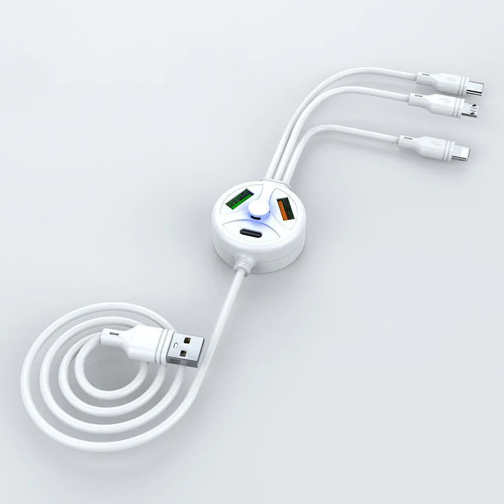1.2-metre PD fast charge USB cable with 3U multi-interface design for mobile phones