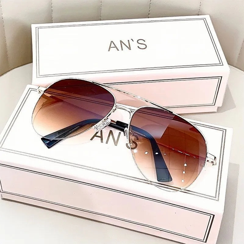 Metal frame aviator driving sunglasses with UV protection lenses in multiple colour options