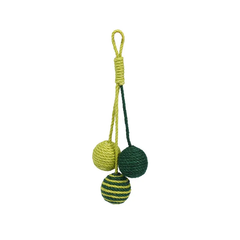 255mm cat teaser wand with catnip ball and feathers in blue, green, red, or yellow