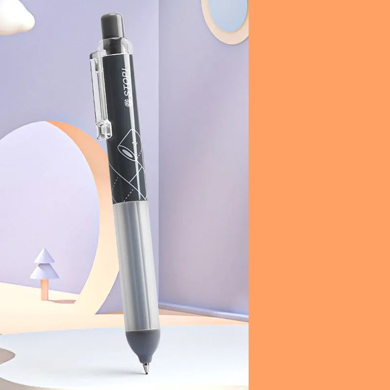 0.5mm automatic pencil with Cloud Grip and minimalist plastic design in black and white colour options