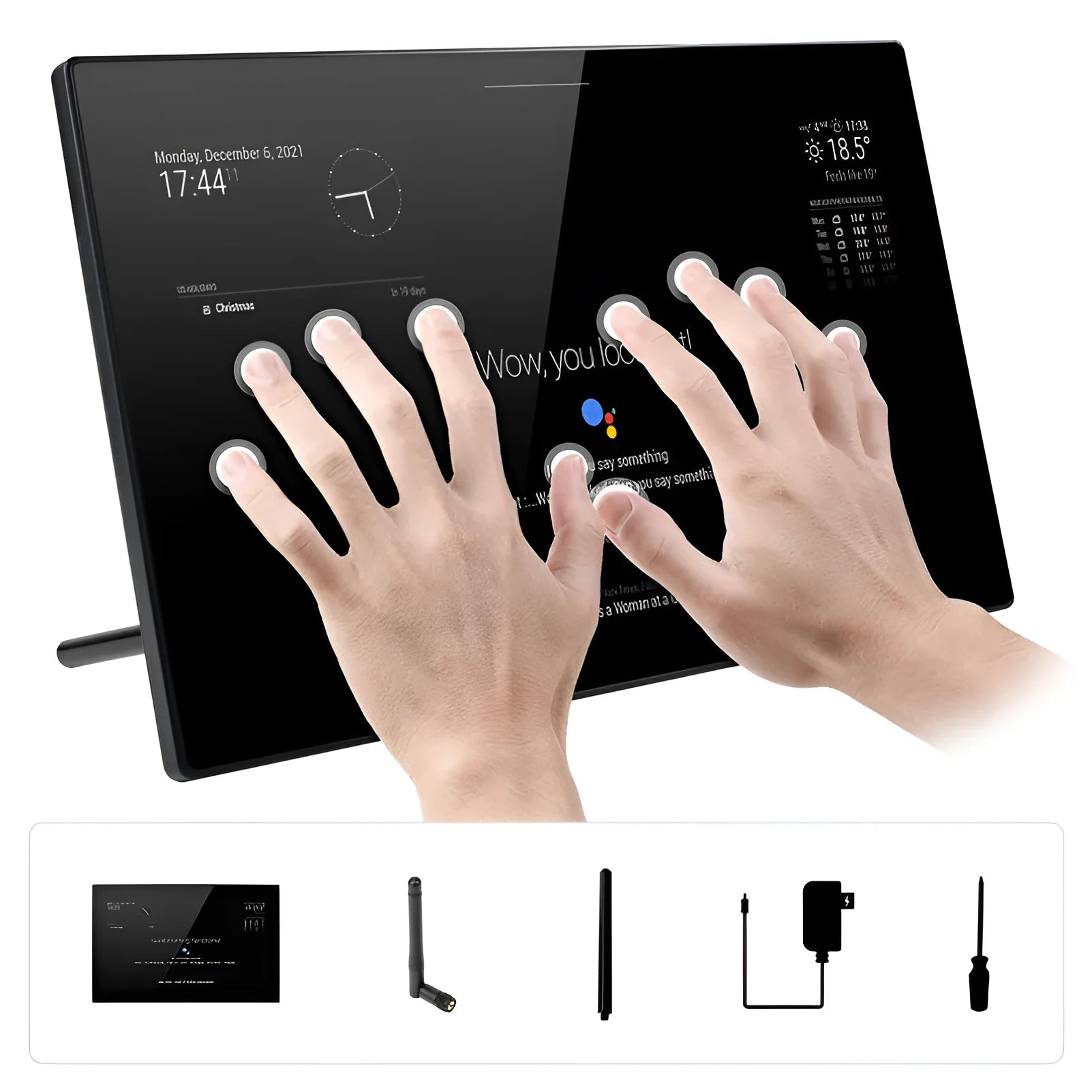 13.3-inch integrated computer voice assistant CM4 main control touch display with ABS construction