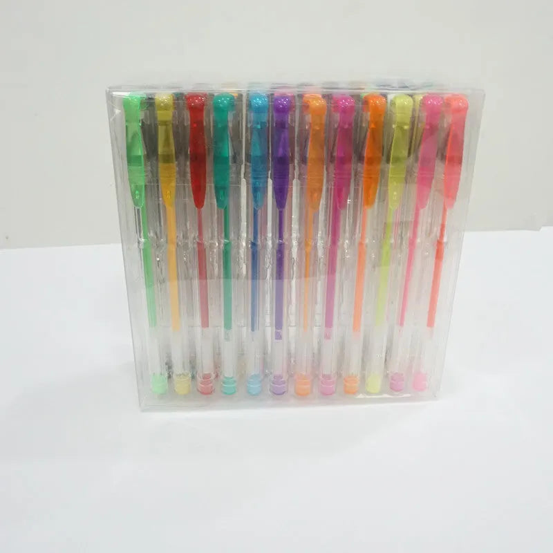100 gel pens with watercolour effect ink and highlighter options in assorted colours
