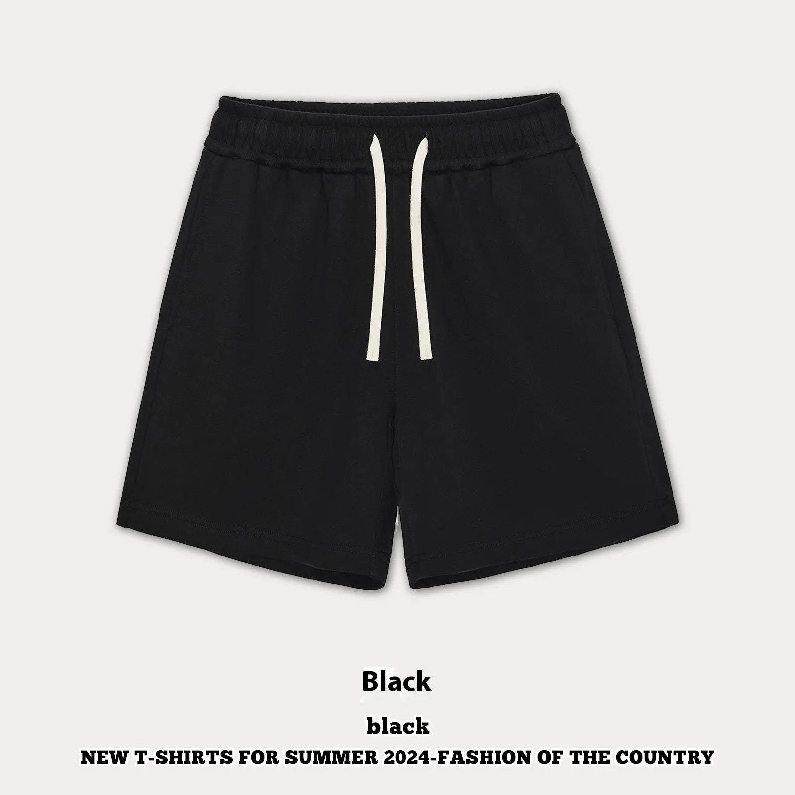 Loose-fit cotton denim shorts for a baby, shown in a neutral colour like khaki or grey.