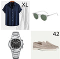 Cotton linen casual beachwear short sleeve suit with trousers and accessory set