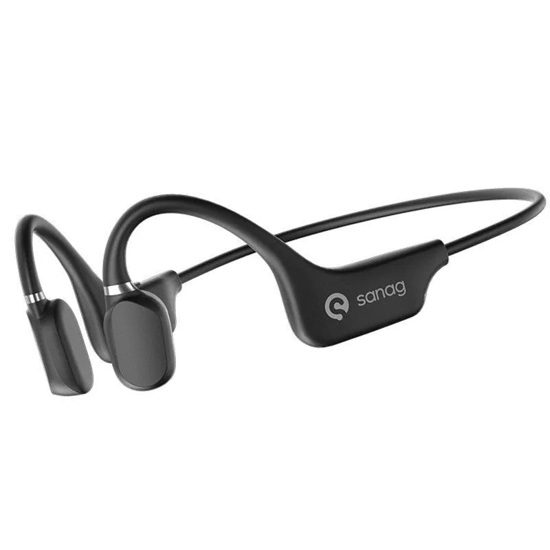 Bone conduction Bluetooth sports headset with neckband in six colour options including China red and retro green