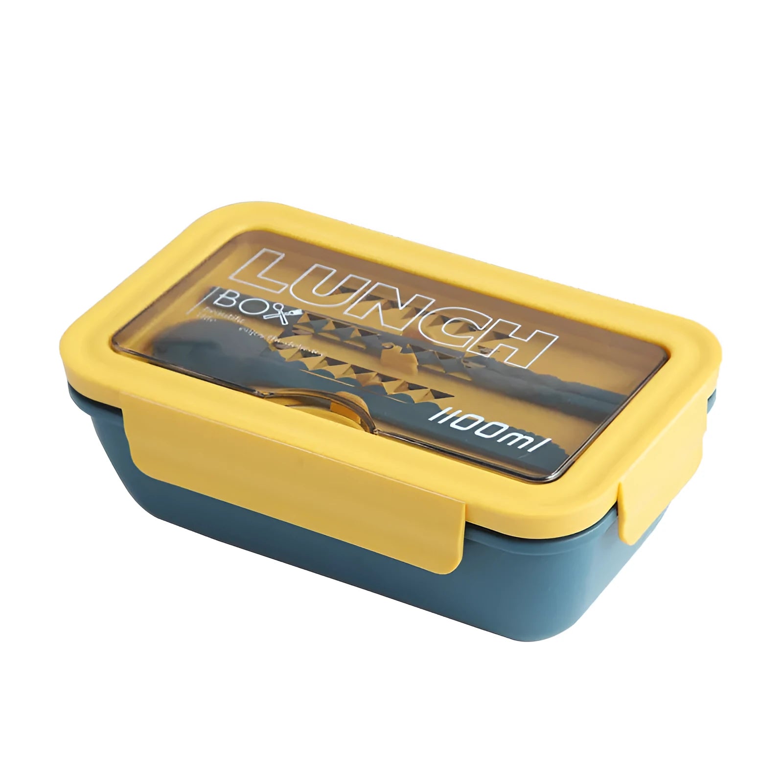 Four-layer plastic bento box in Nordic style design with green colour option