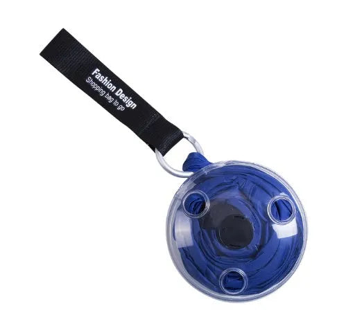 Disc folding portable shopping bag in horizontal medium style with 33x40x10 cm dimensions and 10.5 cm disc diameter in nylon and polyester