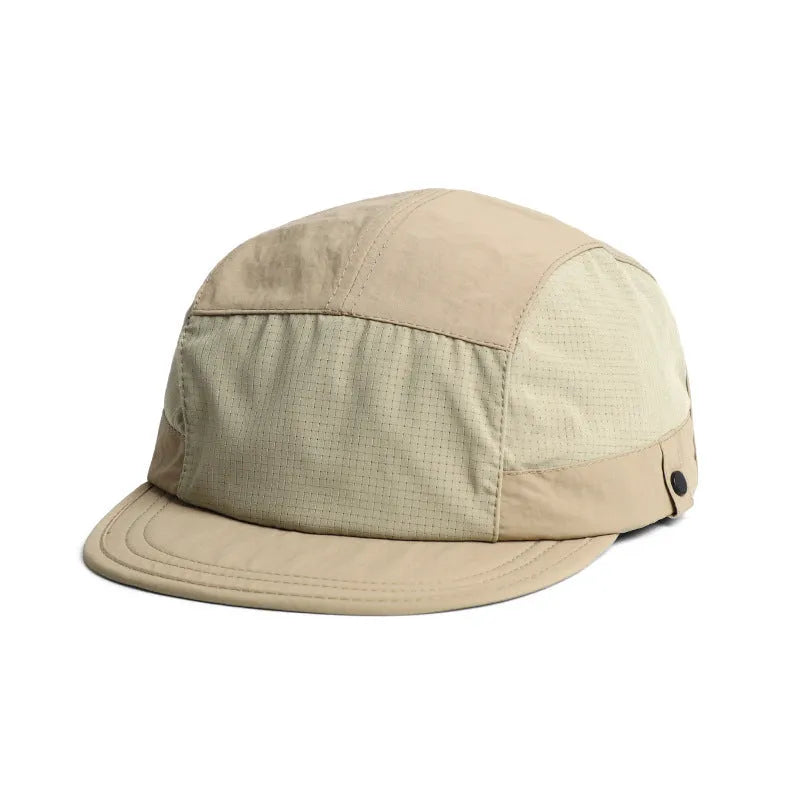 Breathable dome crown sun hat in polyester fabric with soft tongue design