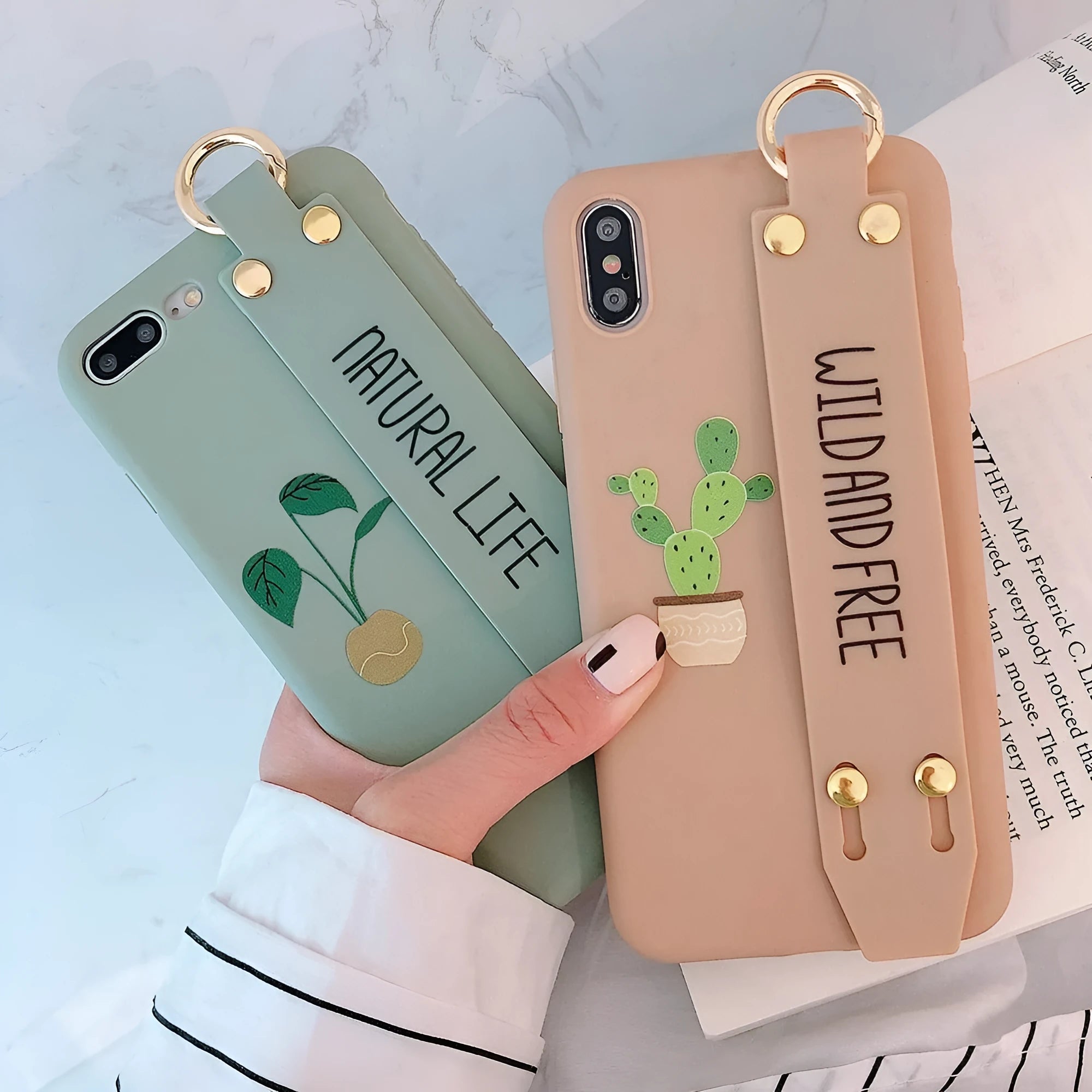 Green graffiti design wristband holder back cover case for iPhone 11 Pro Max
