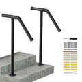 Black metal ladder support in American minimalist design for step ladder stabilisation