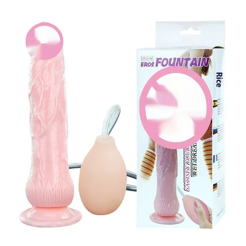 Flesh-coloured suction cup adult toy measuring 200mm length with strong base for hands-free positioning