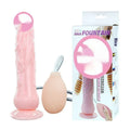Flesh-coloured suction cup adult toy measuring 200mm length with strong base for hands-free positioning