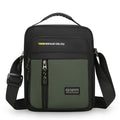 Men's casual outdoor nylon messenger bag in crossbody style with visible sewing details
