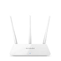 White wireless broadband router with antennas for dual-band 2.4G and 5G WiFi.