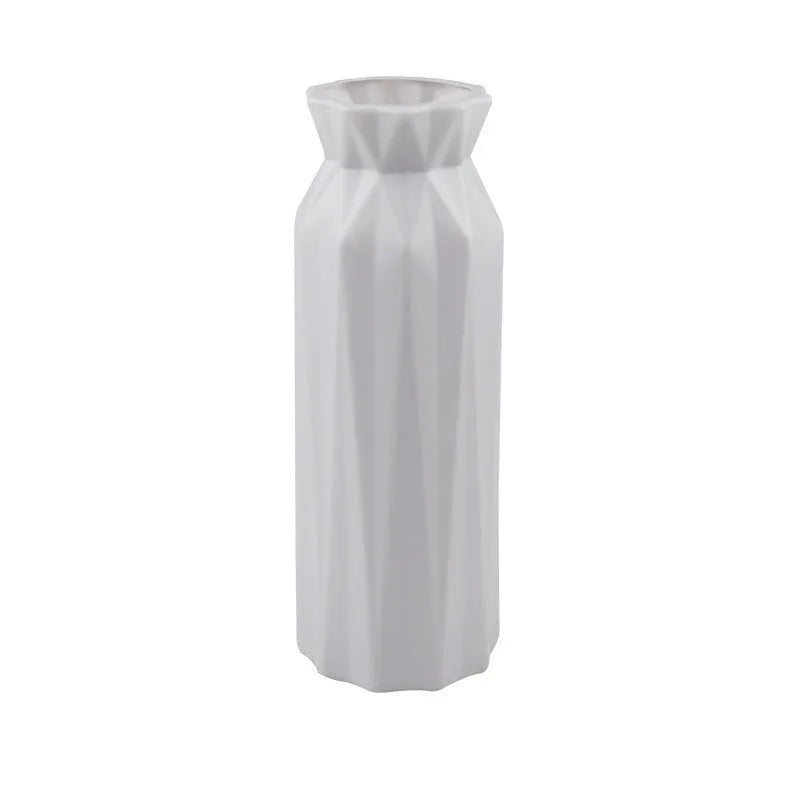 Drop-resistant melamine vase in green, grey, pink, or white colours with 7.2 cm base