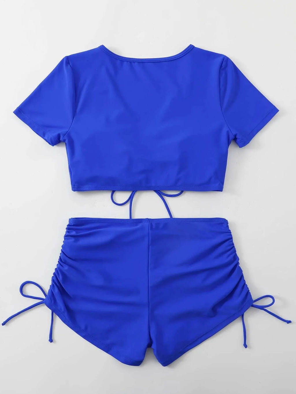 Ladies lace-up swimsuit with bow detail in various colours for swimming
