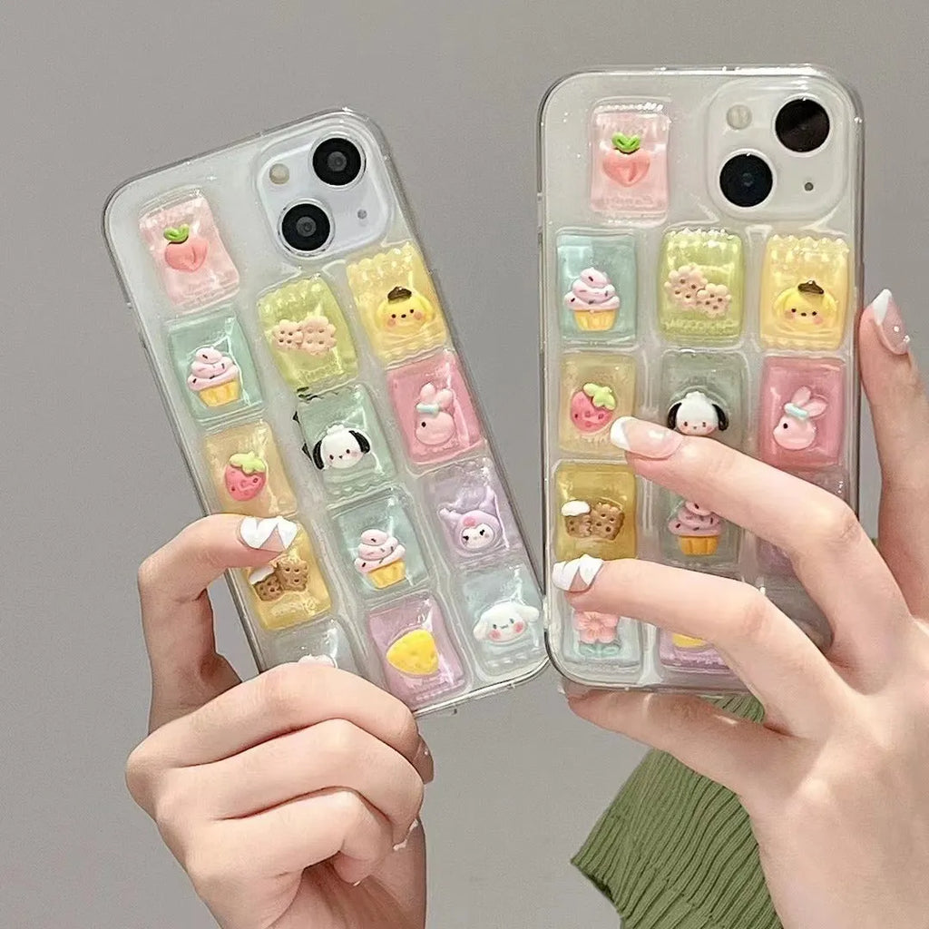 Creative adhesive candy mobile phone shell in three-dimensional candy design for iPhone