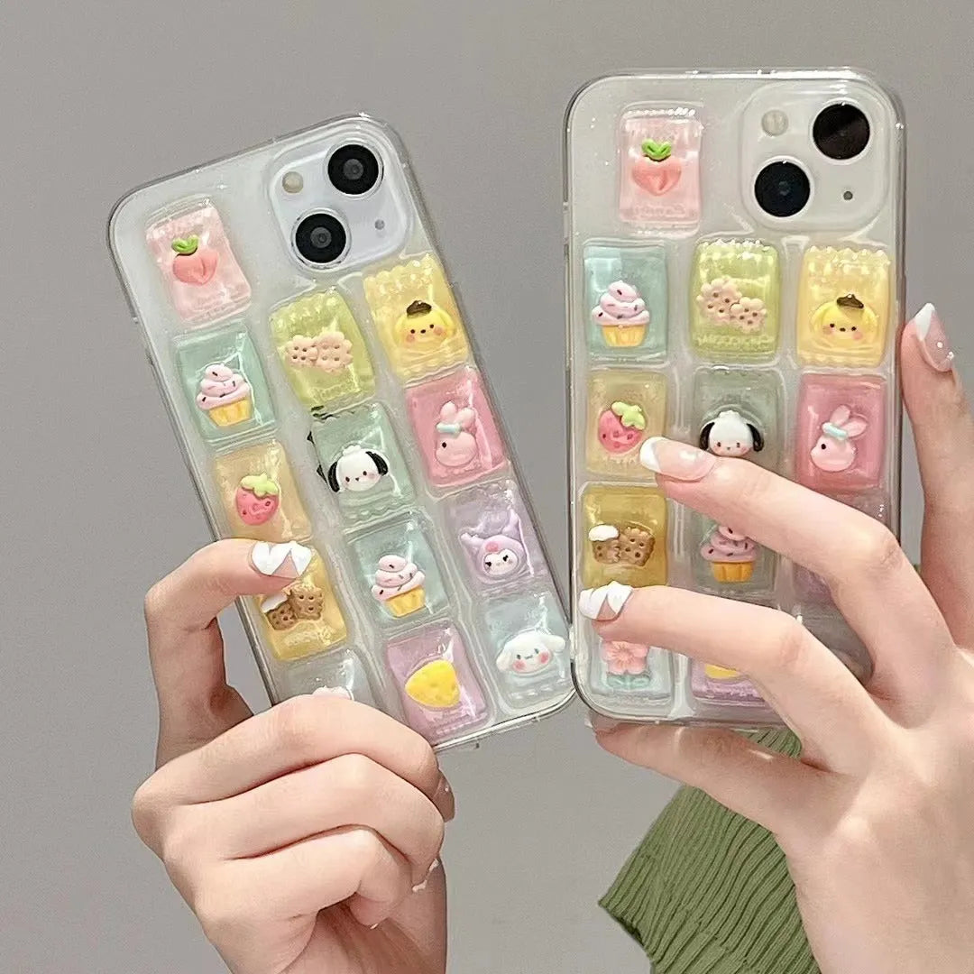 Creative adhesive candy mobile phone shell in three-dimensional candy design for iPhone