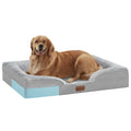 Memory foam cat bed size L with light grey cloth cover and detachable design