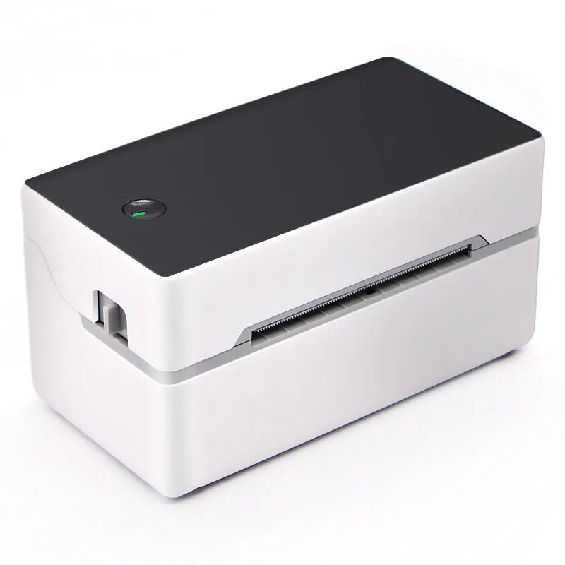Thermal label printer with Bluetooth and USB connectivity, compact size 16x8x8 cm, printing paper width 40-80 mm