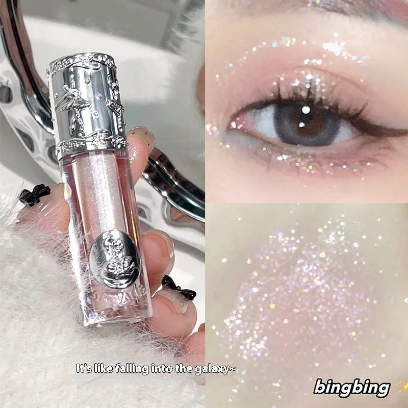 Ballet Liquid Eye Shadow set showing five shimmer colour options in cosmetic containers
