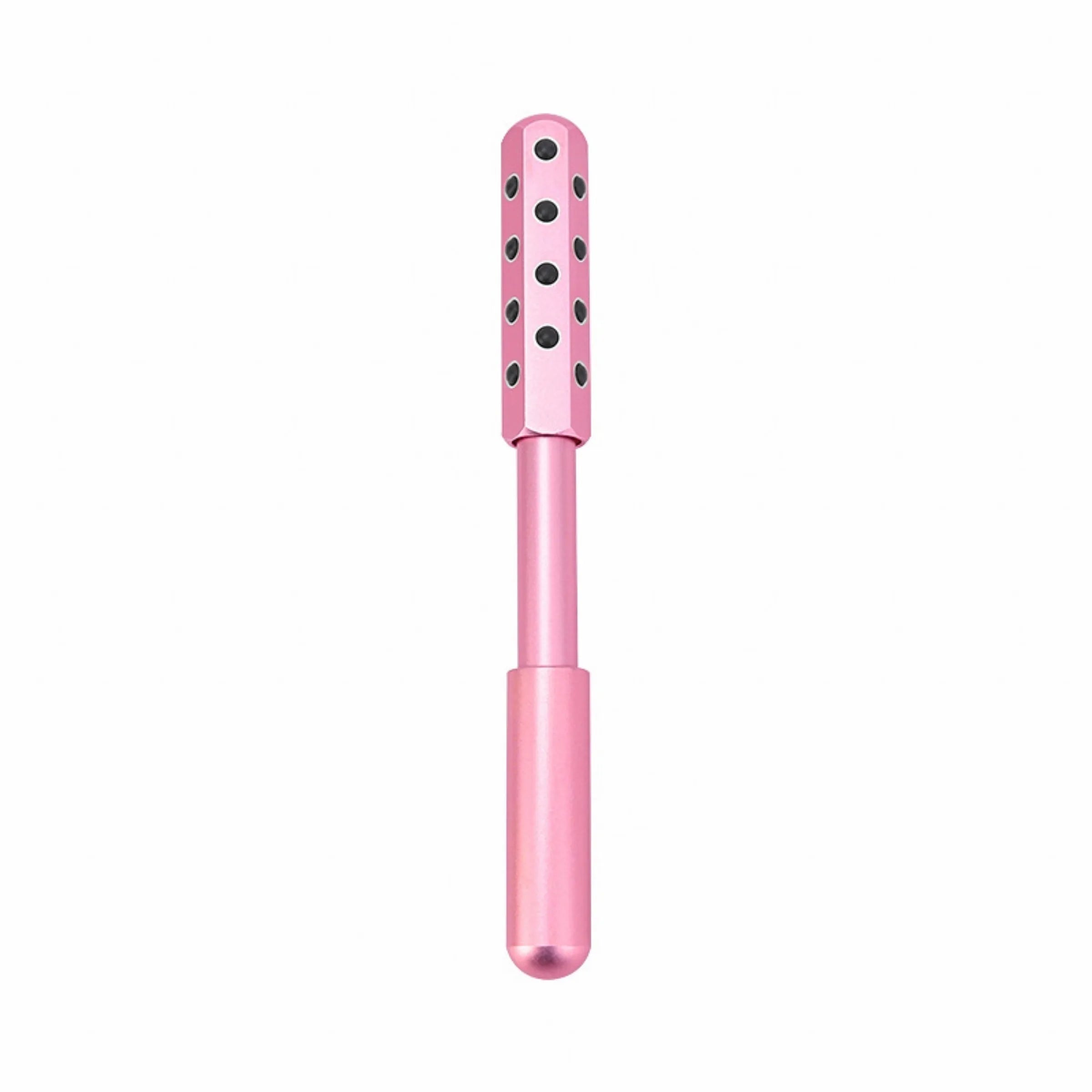 Germanium particles roller beauty massage instrument in purple colour, 193mm handheld facial massage device
