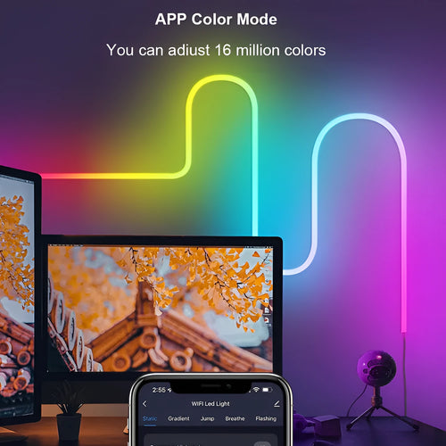 3 metre RGB LED neon strip with music sync capability and waterproof interior lighting