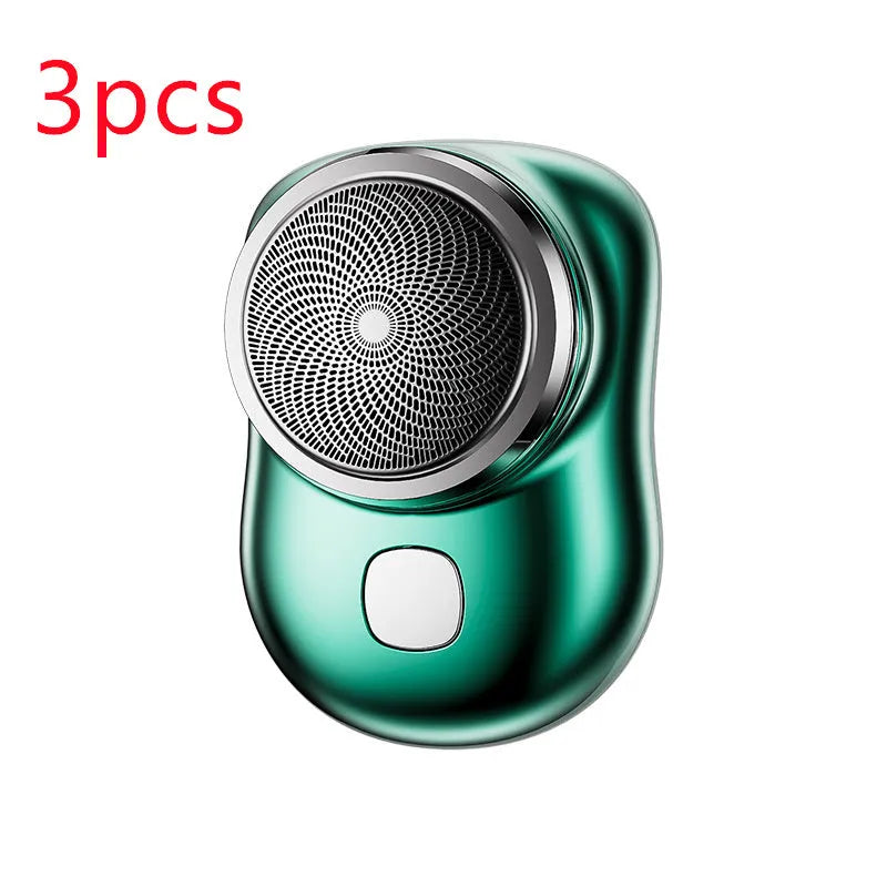 Mini portable rechargeable USB electric shaver with aluminium metal body and rotary 1-blade head