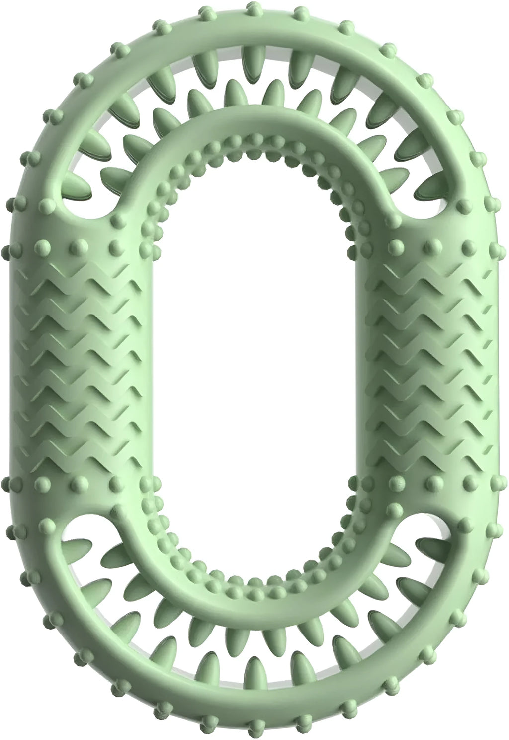 Blue O-ring shaped resistant dog chew toy for aggressive chewers and dental care