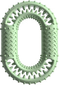 Blue O-ring shaped resistant dog chew toy for aggressive chewers and dental care