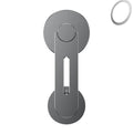 Silver aluminium alloy magnetic phone holder for Tesla vehicles with 180-degree flip mechanism