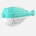 Silicone fish-shaped cat chew toy with teaser design in multiple colours