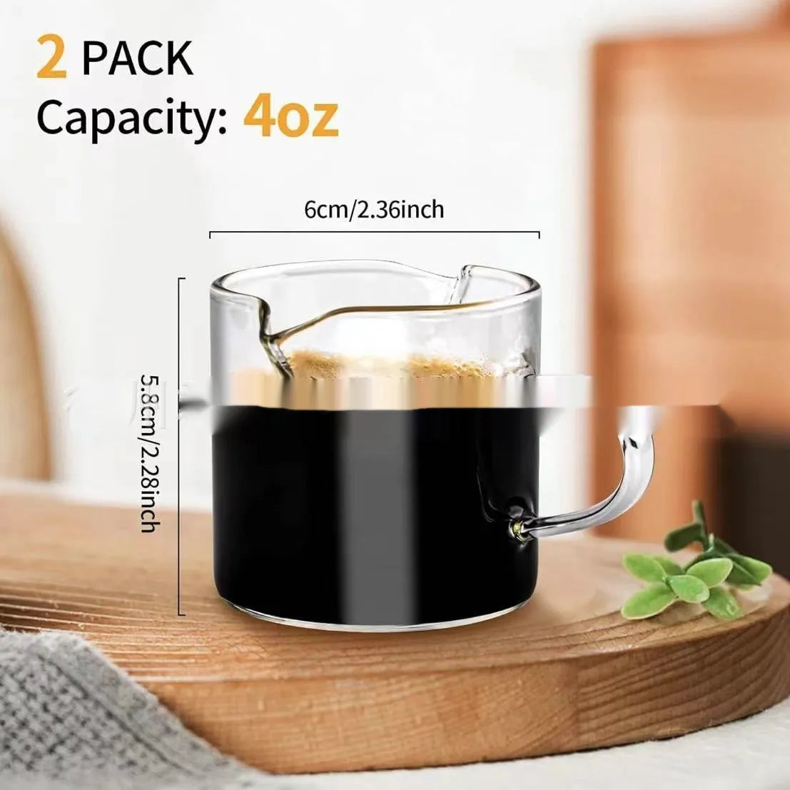 White double mouth transparent glass coffee cups in modern simplicity style