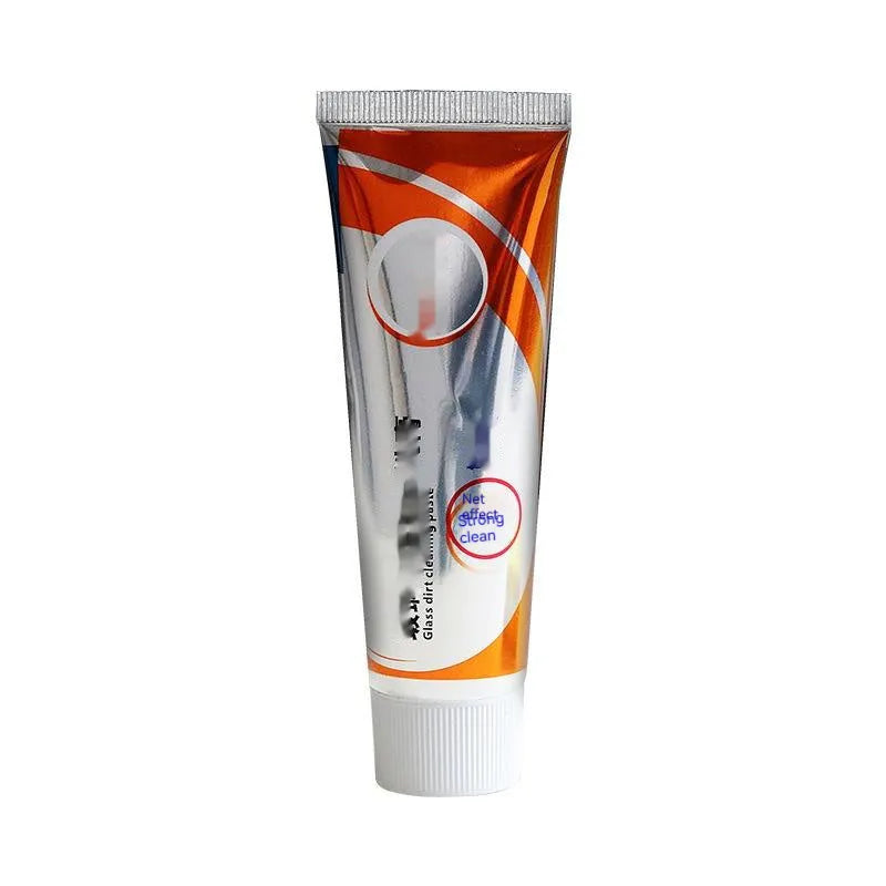 65ml tube of white car windshield scavenging agent paste with sponge mop for glass cleaning
