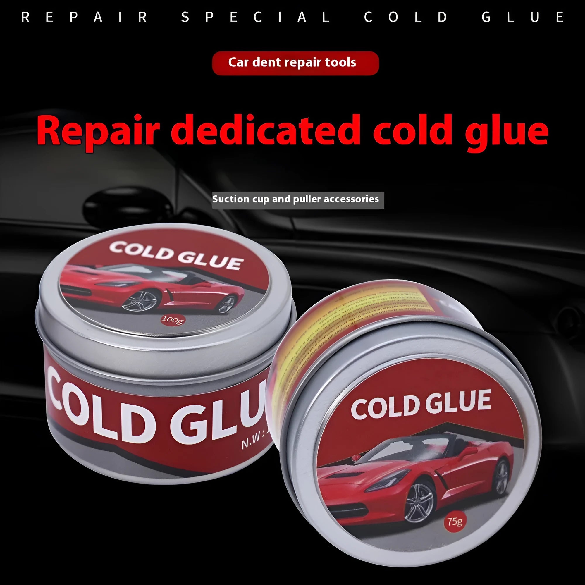 Special cold glue adhesive bottle for automobile depression repair in 75g and 100g specifications