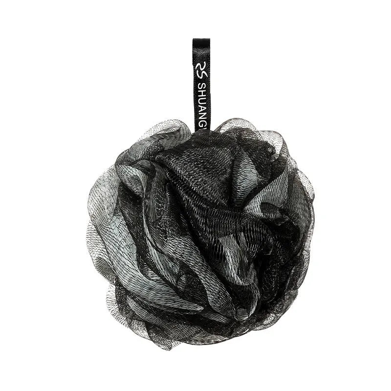 Loofah bath foaming mesh sponge in pink, white, green, blue, purple - 11cm diameter PE sponge for gentle exfoliation