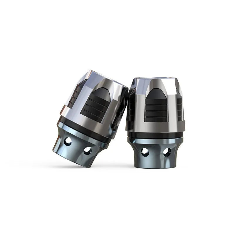 Aluminium alloy motorcycle fork cups pair in seven anodised colour options for front axle security