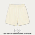 Loose-fit cotton denim shorts for a baby, shown in a neutral colour like khaki or grey.