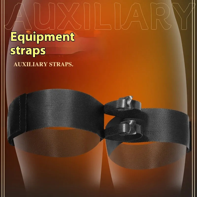 Black knitted adult appliance strap for secure toy tool attachment