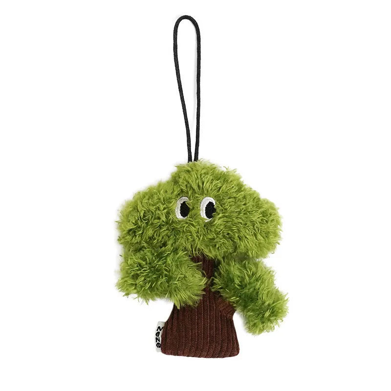 Pine tree shaped cat toy bag pendant with catnip filling in three size options