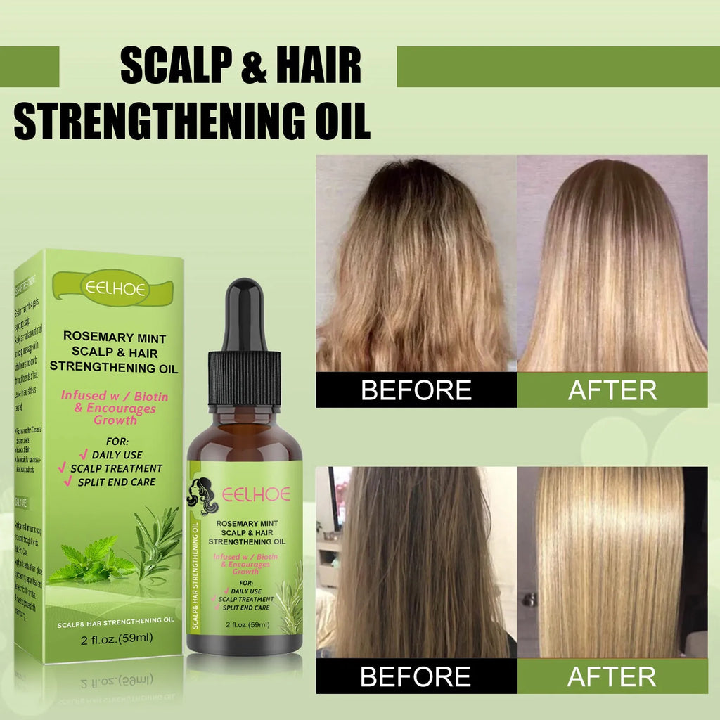 Rosemary mint hair growth fluid bottle, 59ml with natural plant extracts for scalp massage