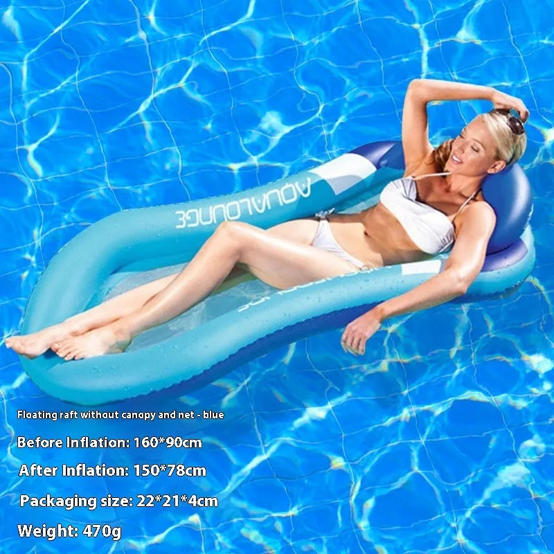 PVC inflatable floating row in gradient colour designs for pool or beach use