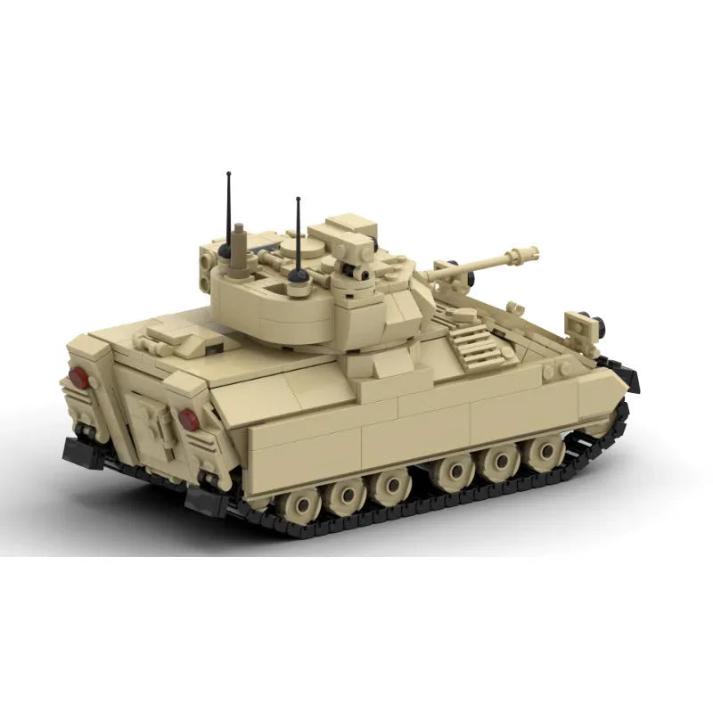 Bradley Tank model assembly puzzle toy M3 tank plastic parts set in bagged packaging for display