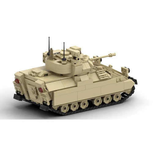 Bradley Tank model assembly puzzle toy M3 tank plastic parts set in bagged packaging for display