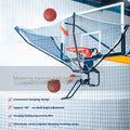 Automatic basketball shooting trainer ball return device made from cowhide and iron for solo practice.