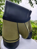 Men's breathable boxer shorts in solid colours with hip lifting and body shaping functions