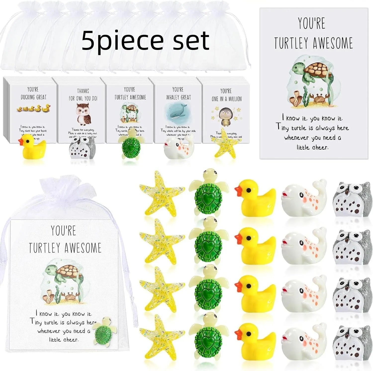 Pun inspirational resin memo cards for office encouragement in multiple set sizes